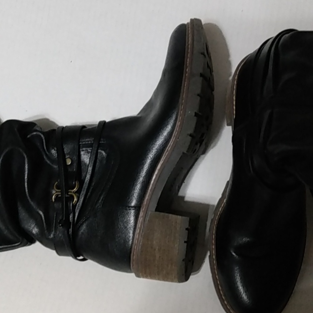 Tall Black Slouch  White Mountain crammers Boot 8.5 - Picture 11 of 16